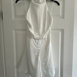 ODILIA TIE WAIST ROMPER - WHITE